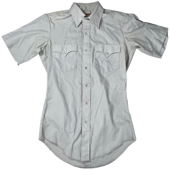 Vintage men’s button down western short sleeve 5 shirt bundle / crafting fabric - Picture 5 of 16